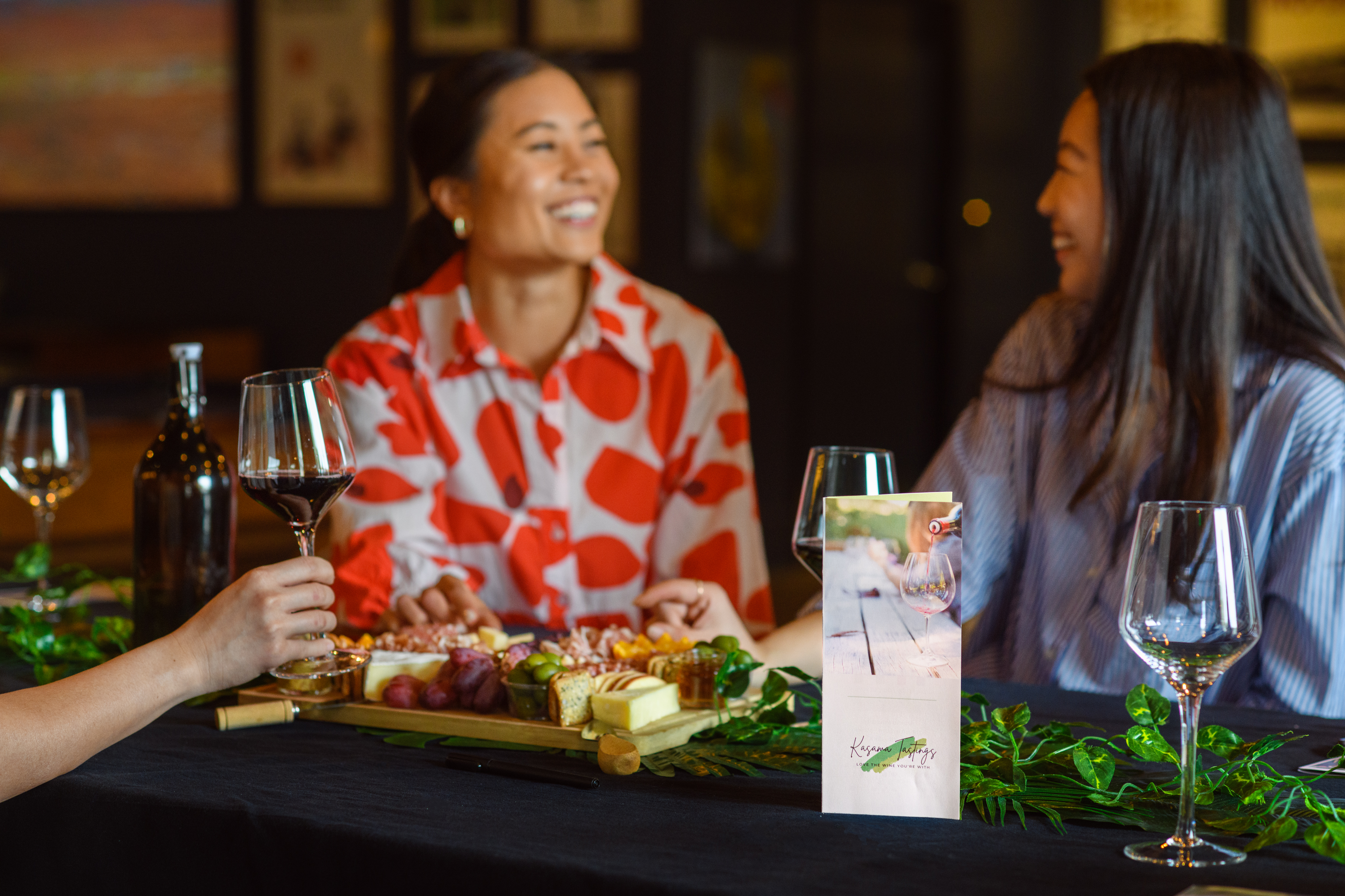 Woman enjoying Boisset wine tasting